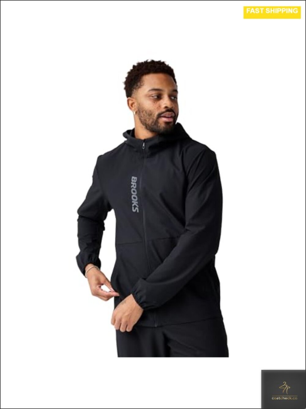 Men's Water Resistant Running Jacket UPF 50+ 4-Way Stretch Long Sleeve